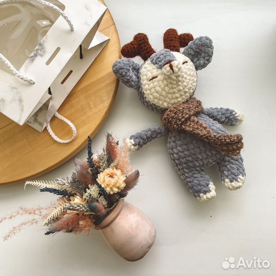 Подарочный набор игрушка + Сухоцветы