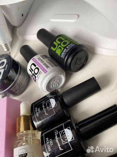 Набор для маникюра: аппарат, лампа SUN, гель-лак