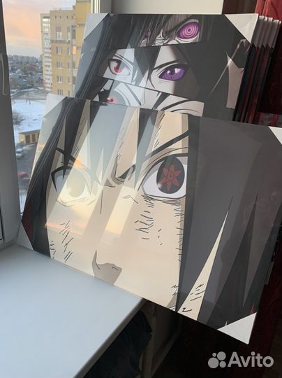 Картина Саске Учиха глаза Шаринган (аниме) наруто