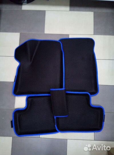 Коврики EVA 3Д Ваз 2110 2112 Приора Синие Новые