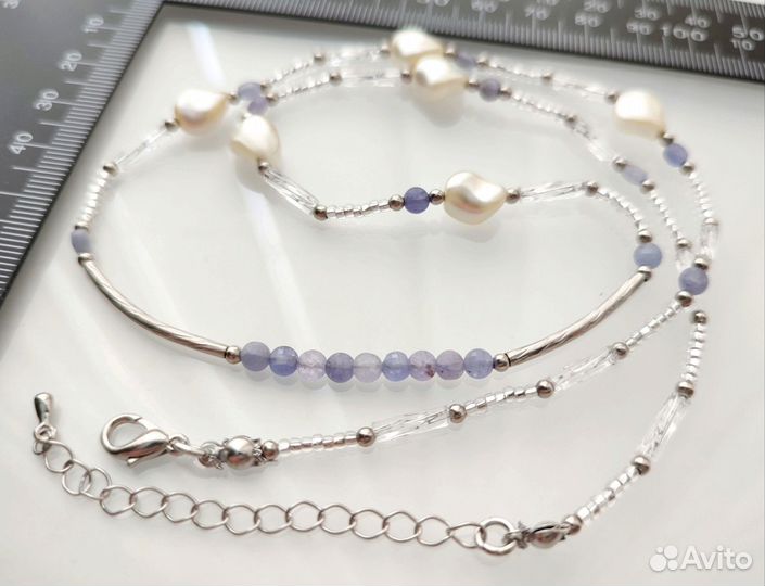 Бусы с Танзанитом