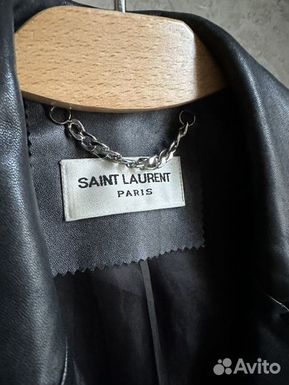 Кожаная куртка YSL