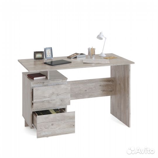 Письменный стол спм-19, цвет дуб юкон, шхгхв 120х60х74 см., письменный стол, универсальная сборка