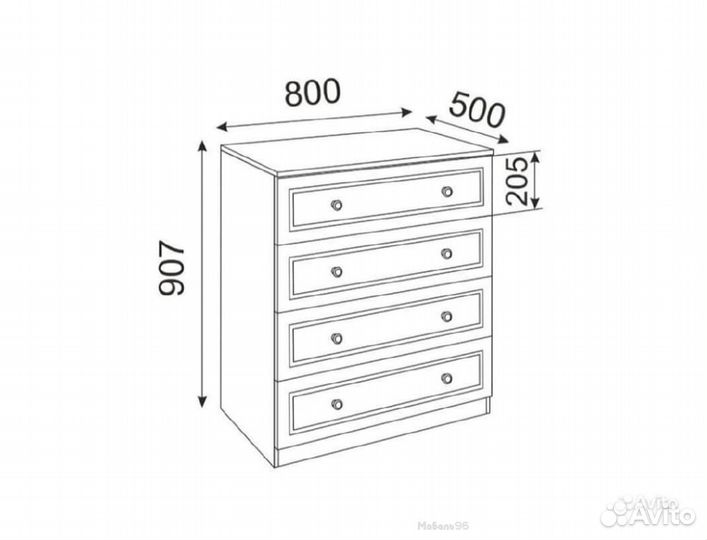 Комод Беатрис модуль 5 Орех