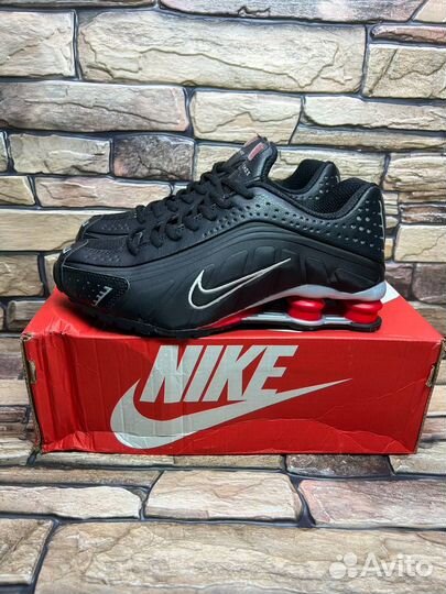 Кроссовки Nike shox r4 black red 41-45