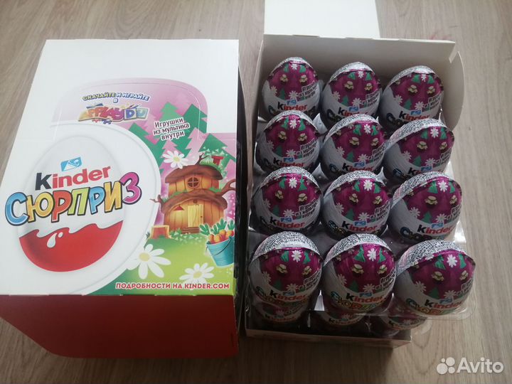 Киндер-сюрприз Мультики коробка 36 шт