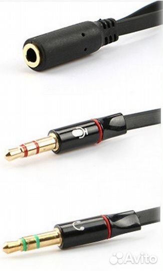 Аудиокабель-сплиттер для гарнитуры, 3,5 мм