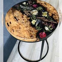 Журнальный столик из массива карагача и смолы, Белорецк