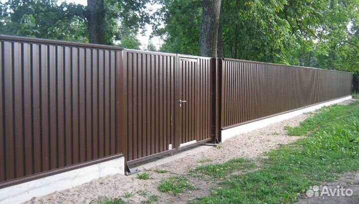 Забор из профлиста профессионально под ключ