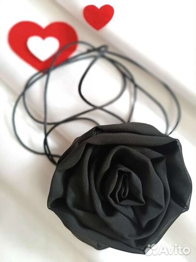 Чокер/брошь цветок