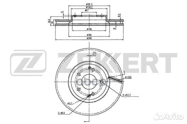 Диск торм. перед. ssangyong New Actyon/Korando