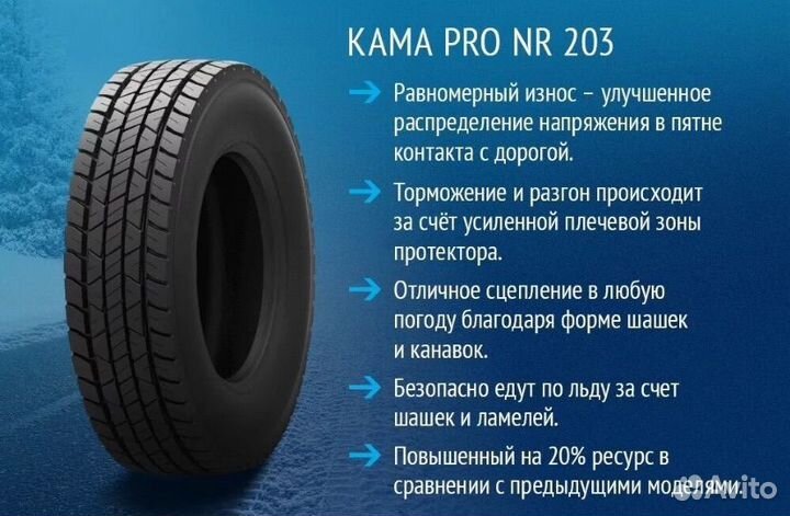 295/80R22.5 Кама Pro NR203