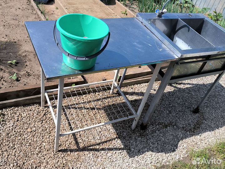 Мойка нержавейка + 2 стола нержавейка