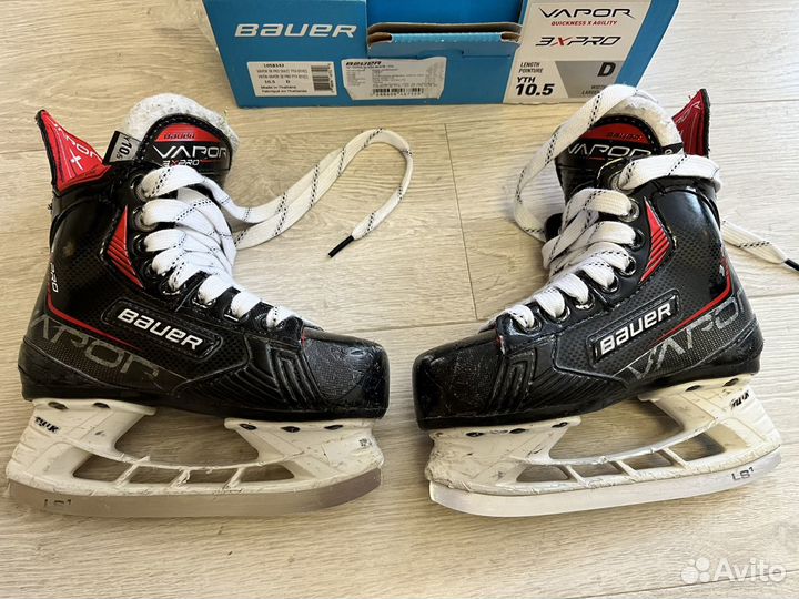 Коньки хоккейные детские bauer 3x pro 10,5 yth