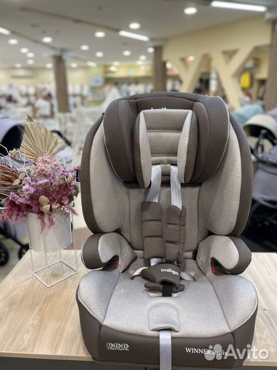 Автокресло Indigo Winner Isofix YB706B Беж-корич