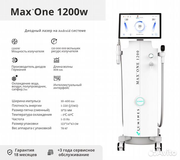 Аппарат для эпиляции Люминес. MaxOne 1200 Вт