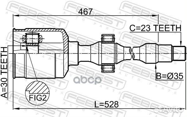 ШРУС внутренний правый 0111-GRX125RH 0111-GRX125RH