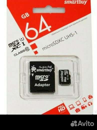 Карта памяти MicroSD 64gb