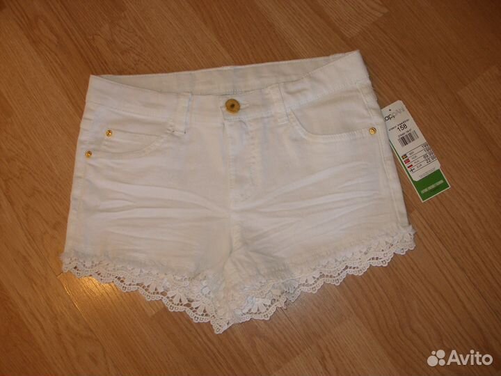 Новый комплект с джинсовыми шортами 158 Швеция