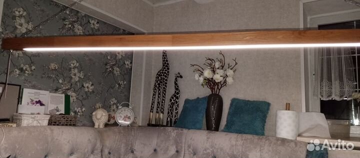 Светильник подвесной деревянный диодный