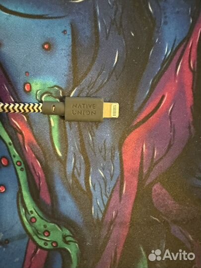 Кабель Native Union Belt Lightning/USB-C, зебра