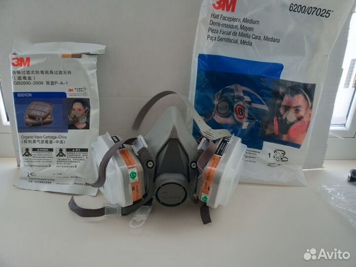 Маска 3M респиратор с фильтрами