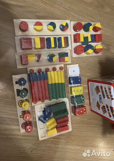 Развивающий Набор Монтессори 8 в 1, деревянный