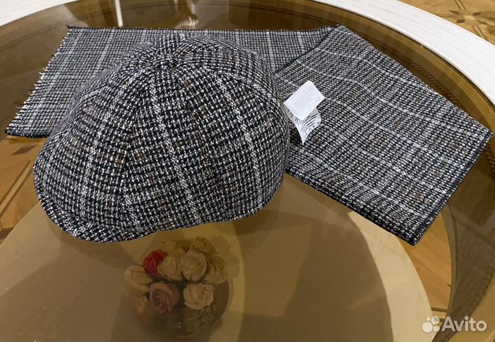 Кепка 8-ми клинка мужская с шарфом