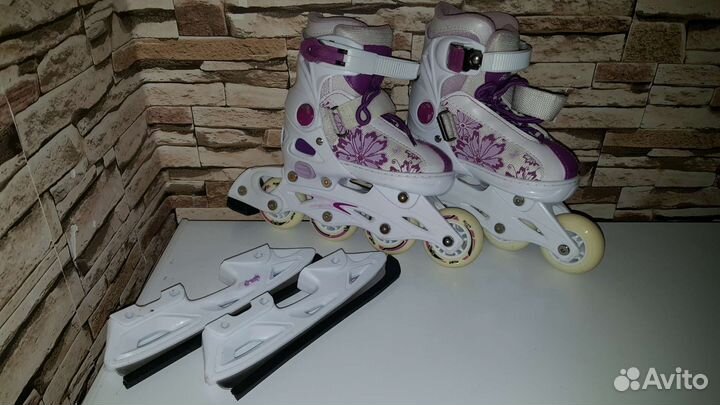 Коньки и ролики 2 в 1