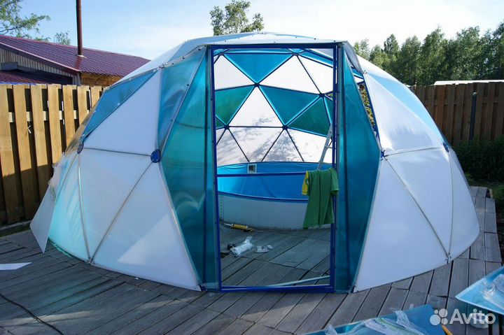 Геокупол для бассейна. Закрыть кафе, теплицу. пави