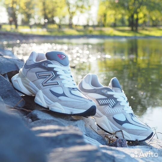 Кроссовки New Balance 9060 / Унисекс белый Люкс