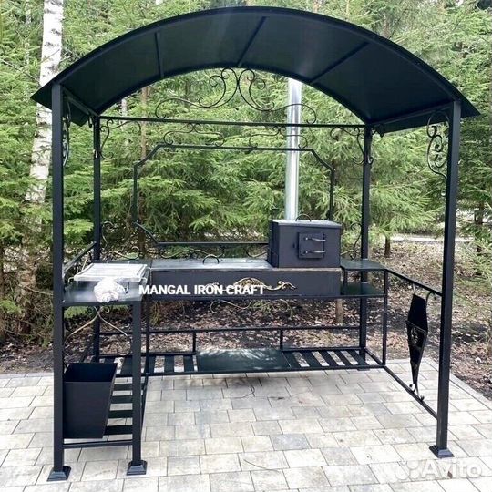Мангал с крышей