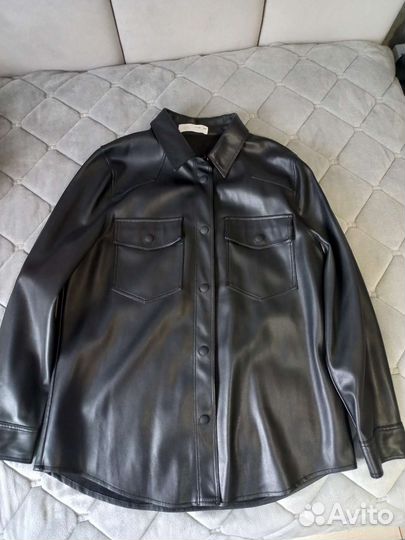 Кожаная рубашка zara 152р