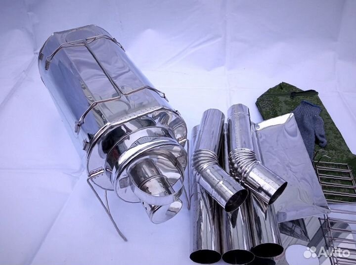 Печь для отопления палатки Кабанчик на 15 литров с