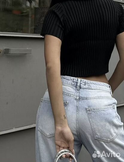 Футболка топ черная