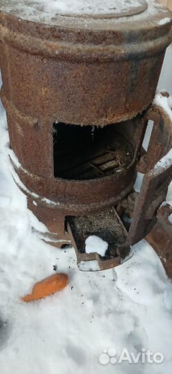 Печка чугунная СССР снято с войного авто