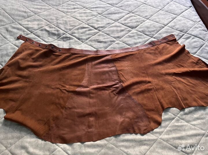 Кожаная юбка натуральная 46