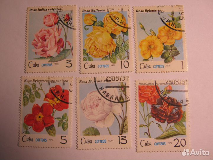 Набор марок Розы