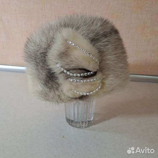 Шапка норковая женская светлая