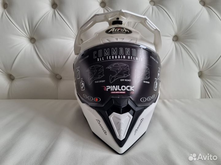 Шлем airoh commander color white gloss