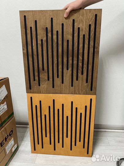 Акустические панели ткань дерево