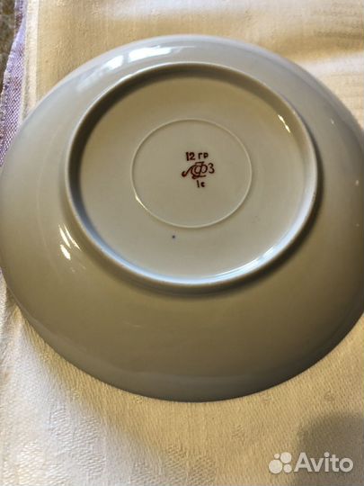 Клмплект чайный СССР лфз, кобальт новый