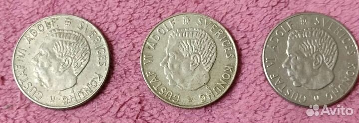 Швеция 4 монеты серебро