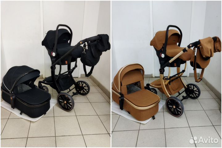 Новинка - коляска 3 в 1 Luxmom 601A с жёстким дном