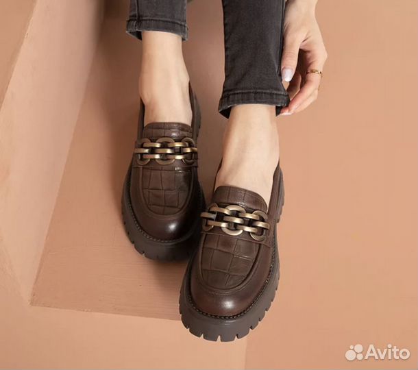 Лоферы из натуральной кожи