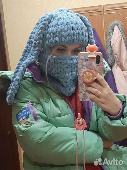 Шапка балаклава с ушками