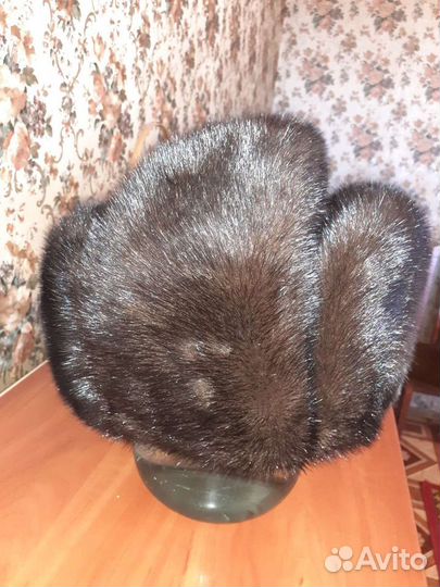 Норковая шапка мужская ушанка