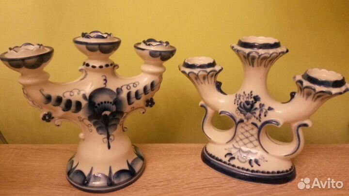 Подсвечники Гжель