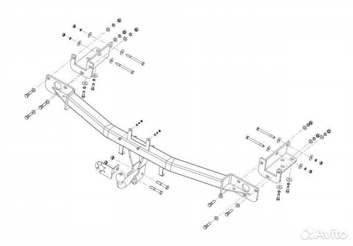 Фаркоп Hyundai IX55 (AvtoS)