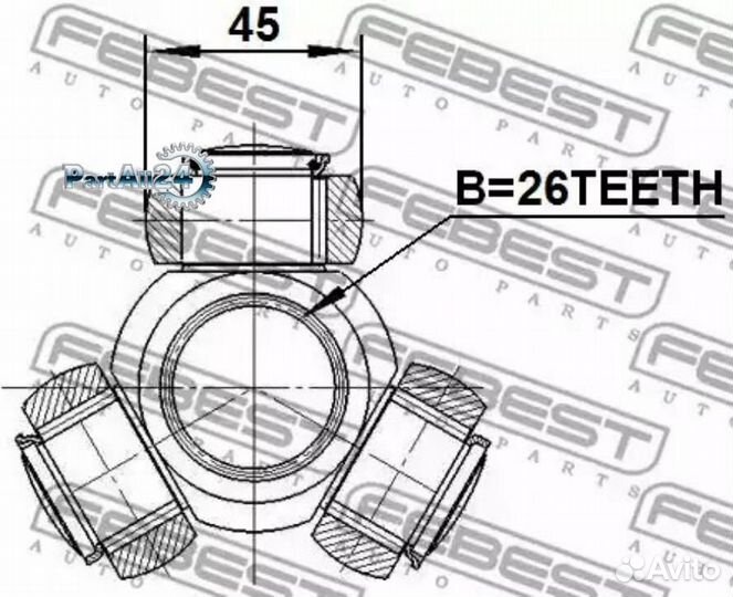 Febest 0116AGV10 Трипод